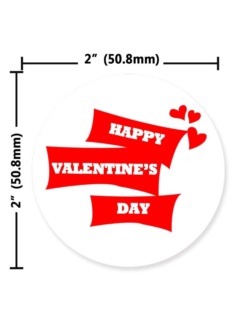 UP TO DATE Label Happy Valentine's Day Stickers - Image 1