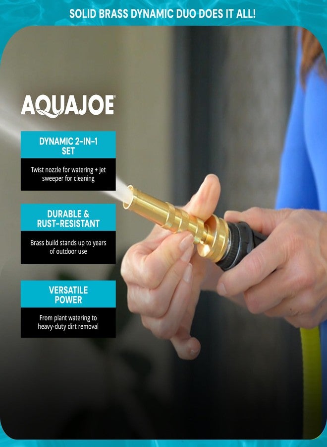 Sun Joe Aqua SJI-4BHNC Ultimate Solid Brass, Heavy Duty, Indestructible Series, Adjustable Twist Nozzle and Bonus Jet Sweeper Nozzle, Brass - Image 3