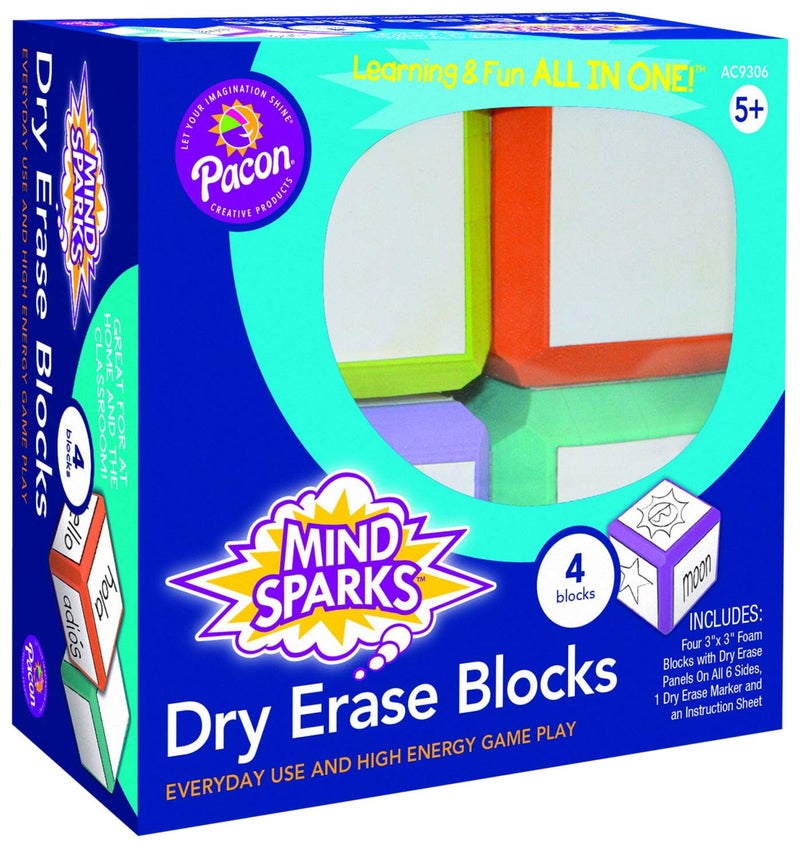 Creativity Inspired Mind Sparks Dry Erase Blocks Colors May Vary 3 x 3 4 Blocks - Image 2