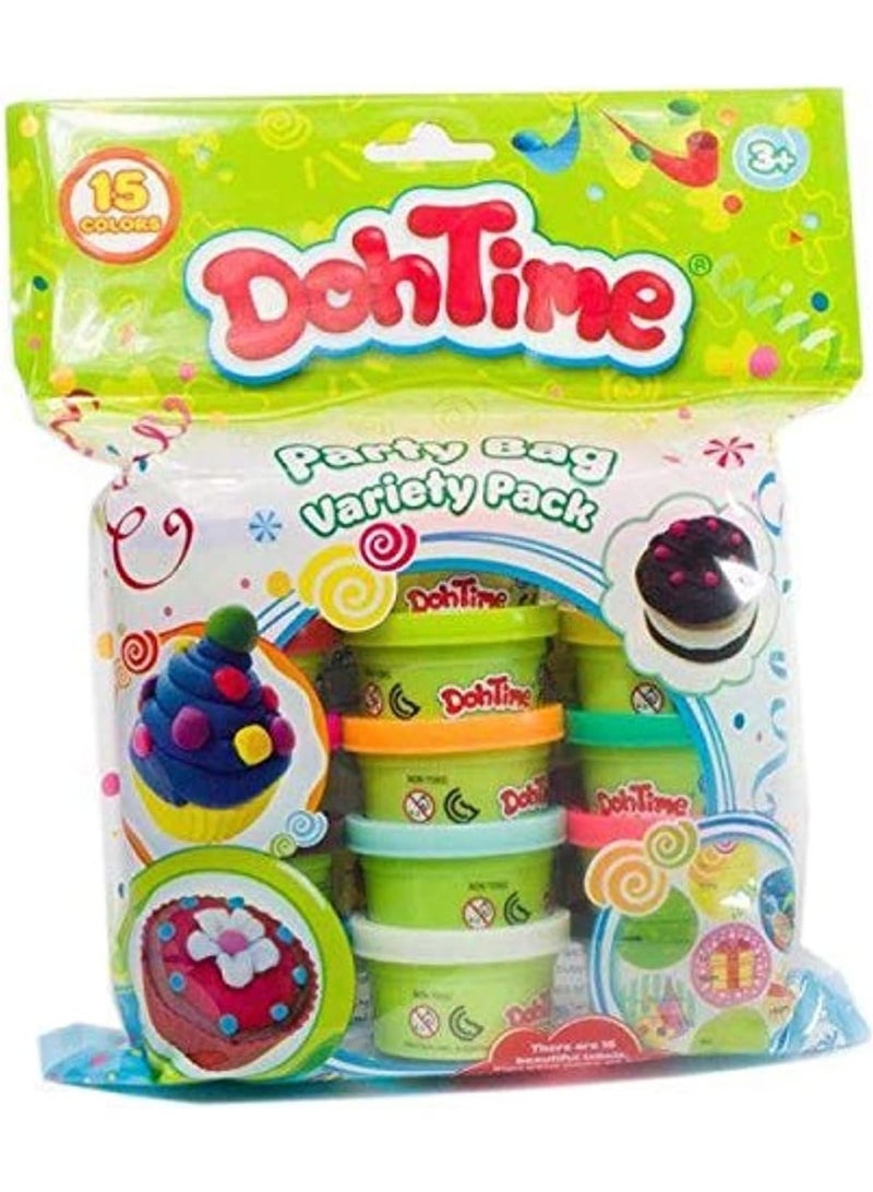 DOH TIME Party Bag Variety Pack 15 Dough Pots - Image 1