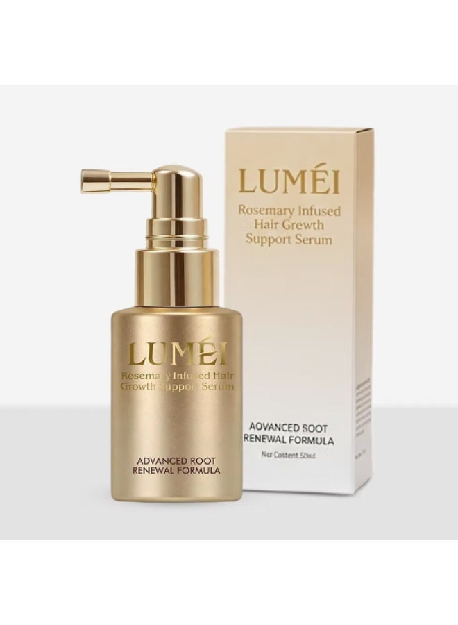 LuMei LUMÉI Rosemary Infused Hair Support Serum, Lightweight Nourishing Scalp & Hair Care Serum for Stronger and Fuller Looking Hair 50ml - Image 1