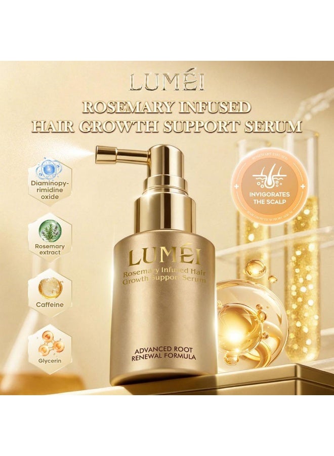 LuMei LUMÉI Rosemary Infused Hair Support Serum, Lightweight Nourishing Scalp & Hair Care Serum for Stronger and Fuller Looking Hair 50ml - Image 2