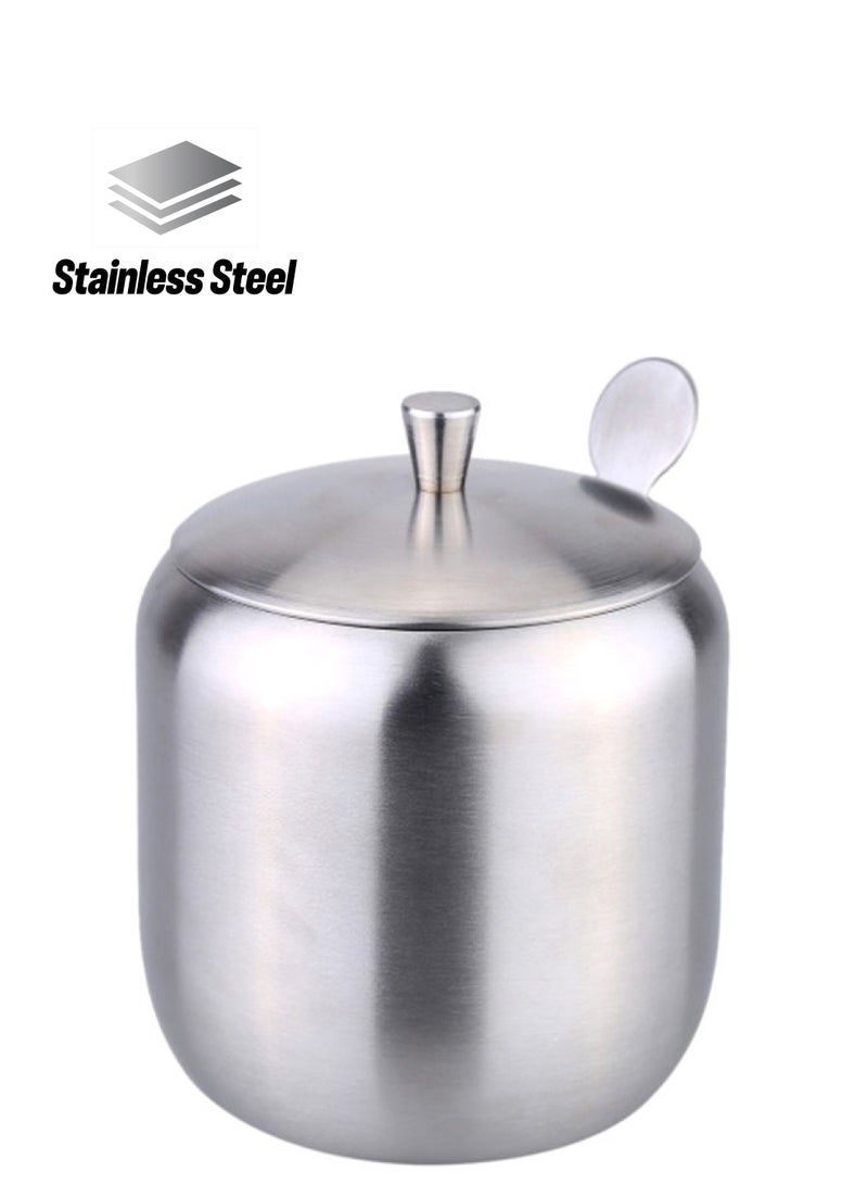 NIBEMINENT Sugar Container Silver 9x7centimeter  - Image 1