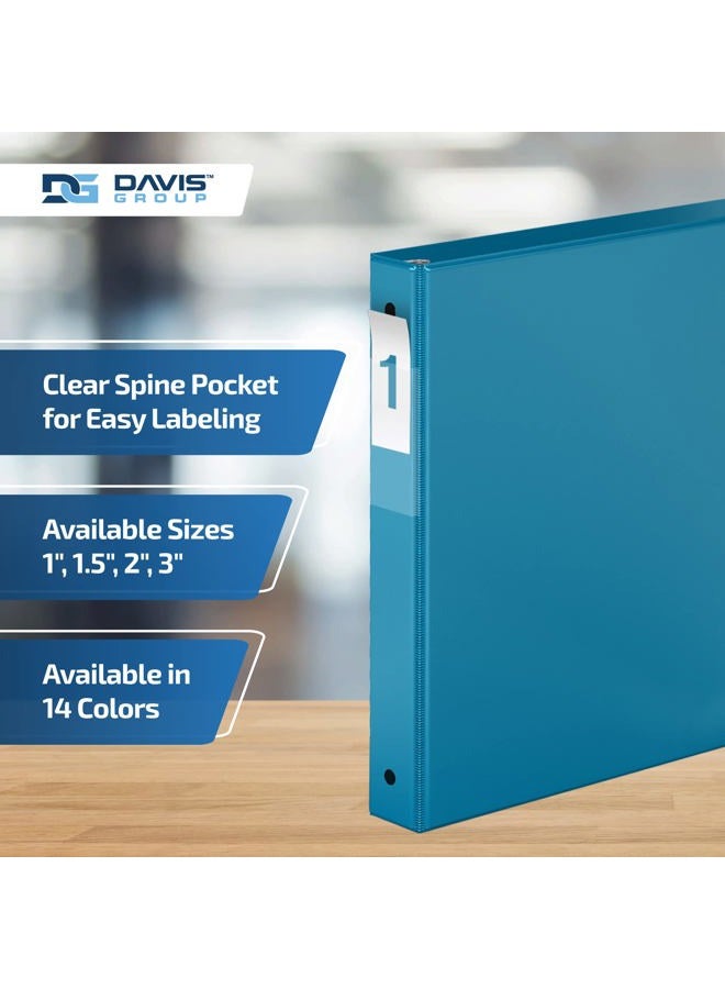 Davis Group Premium Economy, Round Ring, Binder, 6 Pack 1" - Image 4