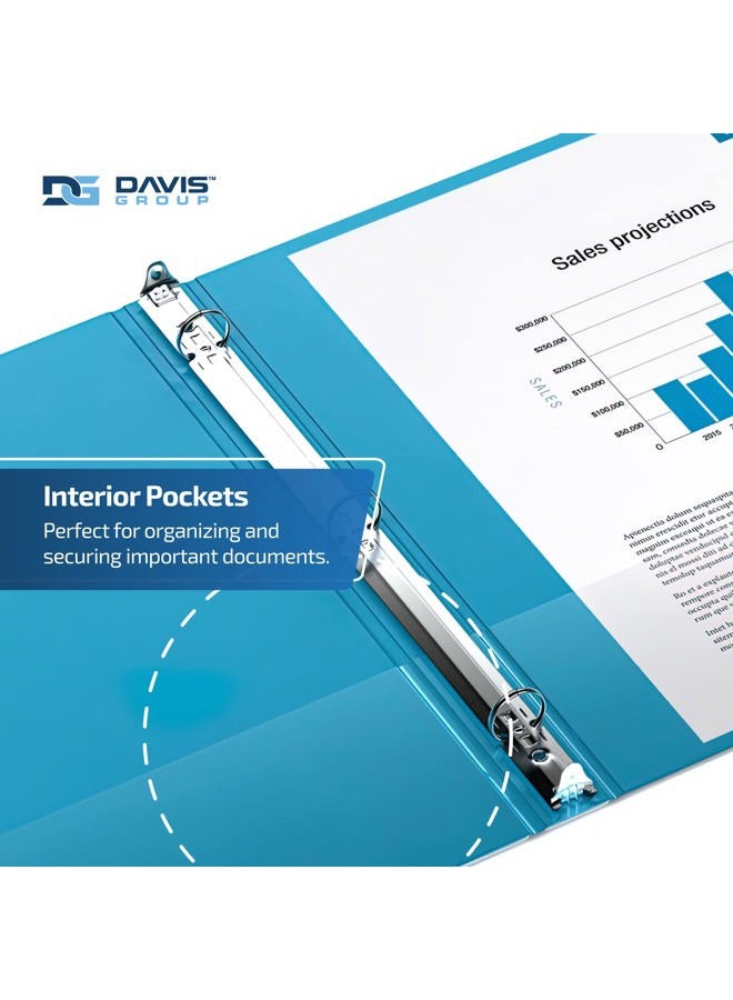 Davis Group Premium Economy, Round Ring, Binder, 6 Pack 1" - Image 5