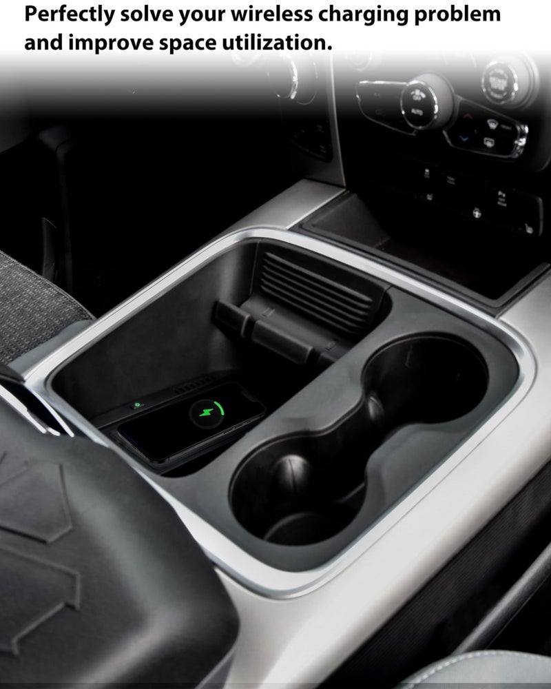 POKIAUTO Wireless Charger for Dodge Ram, Center Console Phone Wireless Charging Pad Panel for Dodge Ram 1500 2013-2015 / Ram 2500 2010-2015 / Ram 3500 2011-2015 Accessories - Image 3