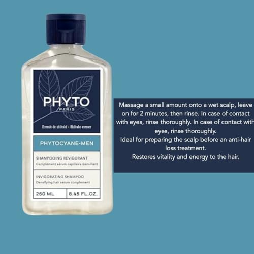 PHYTOCYANE Men Invigorating Shampoo, Hair Thinning Shampoo, New & Improved Phytonovathrix Shampoo, 8.45 fl.oz. - Image 5