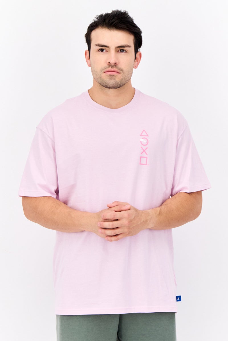 Puma x PlayStation Men Sportswear Fit Short Sleeves Outdoor T-Shirt, Lavender - Image 1