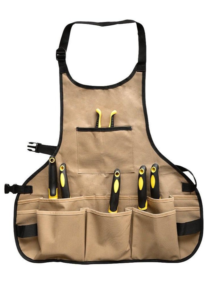 general Waterproof Garden Tool Apron with Tool Pockets fit for Gardening Workers mechanics, machinists, artists, chefs, tattoo, barbers, bartenders, gardener and more - Image 1