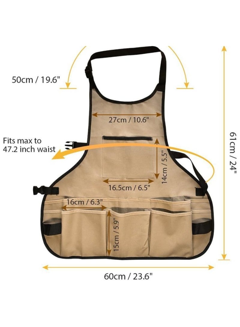 general Waterproof Garden Tool Apron with Tool Pockets fit for Gardening Workers mechanics, machinists, artists, chefs, tattoo, barbers, bartenders, gardener and more - Image 2