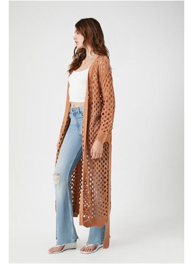 FOREVER 21 Open-Knit Belted Duster Cardigan  - Image 2