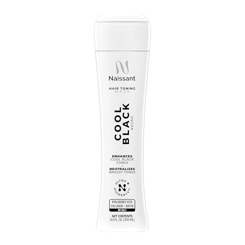 naissant Cool Black Hair Toning Mask | Eliminates Brassiness | Neutralizes Yellow & Orange Tones | Paraben, Ammonia & Sulfate Free | Pro-Vitamin B5, Olive Oil & Honey (Negro) 10.1 Fl - Image 3