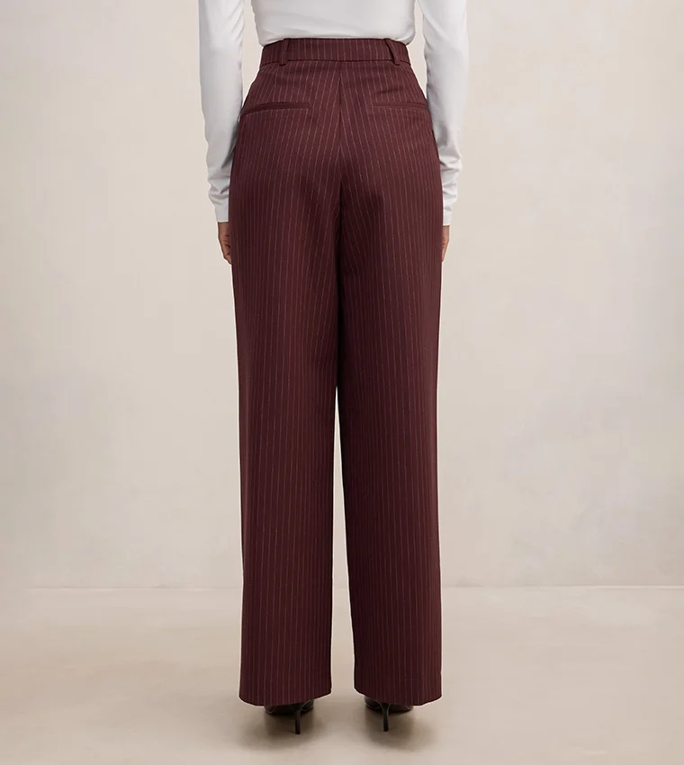 فورايفر نيو Paloma Petite Pinstripe Wide Leg Pant