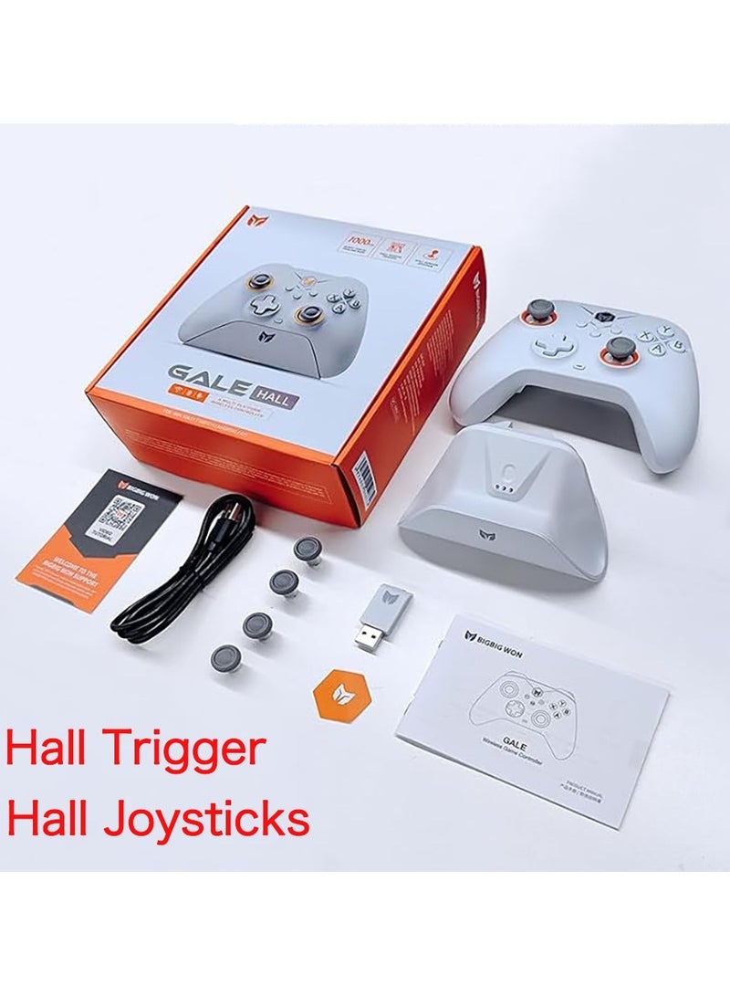 BIGBIG WON Classic Gamepad BIGBIGWON GALE Gaming Controller with Charging Dock for Switch/PC/Android/iOS, Hall Trigger, Hall Joystick, 1000mAh Battery, 1000Hz Polling Rate, 6-Axis Gyroscope, 2.4G, Bluetooth, Wired connected, Multi-Curve Algorithm, Anti-Slip Frosted Shell, 4 Remmapable Buttons Control - Image 3