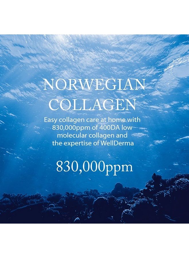 Wellderma قناع كولاجين سافير بريميوم 4 شيت مضاد للشيخوخة، قناع هيدروجيل مرطب ومشرق، عناية مكثفة ضد التجاعيد والتماسك - Image 4