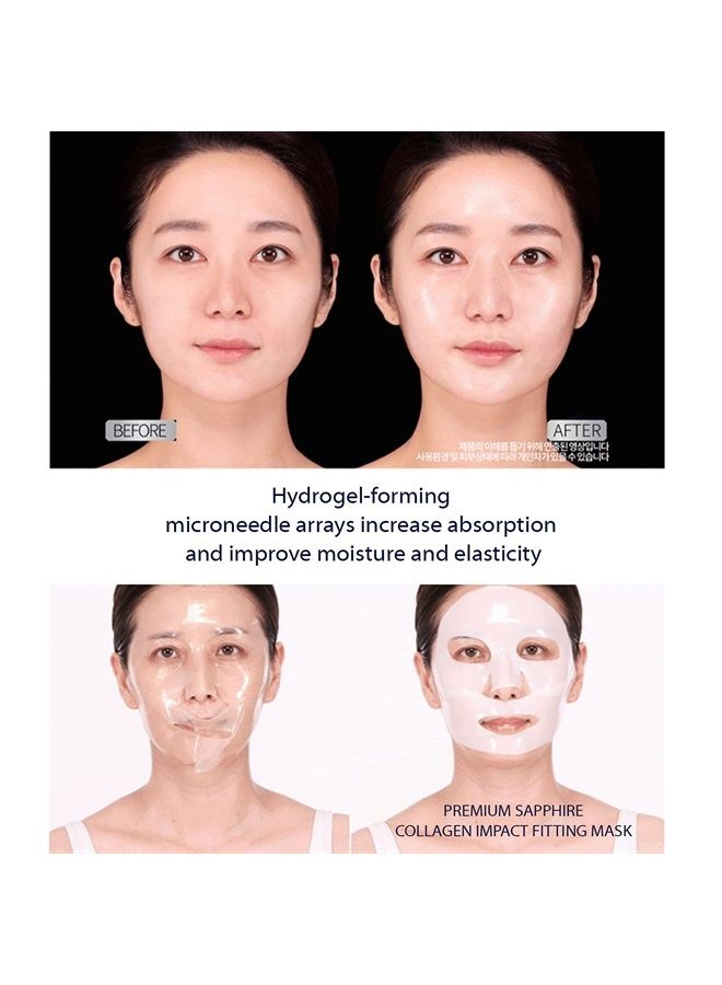 Wellderma قناع كولاجين سافير بريميوم 4 شيت مضاد للشيخوخة، قناع هيدروجيل مرطب ومشرق، عناية مكثفة ضد التجاعيد والتماسك - Image 3