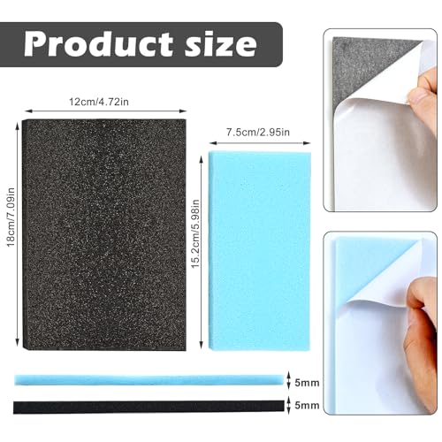Mofuiry 8Pcs Ski Shin Guards, Adhesive Snowboard Shin Protector Pads Ski Boot Inserts Foam Pad Ski Racing Shin Guards for Relief Shin Bite Burns Shin Pain, 2 Sizes (7×4.7, 6×3 Inch) for Kids Junior Men Women - Image 2