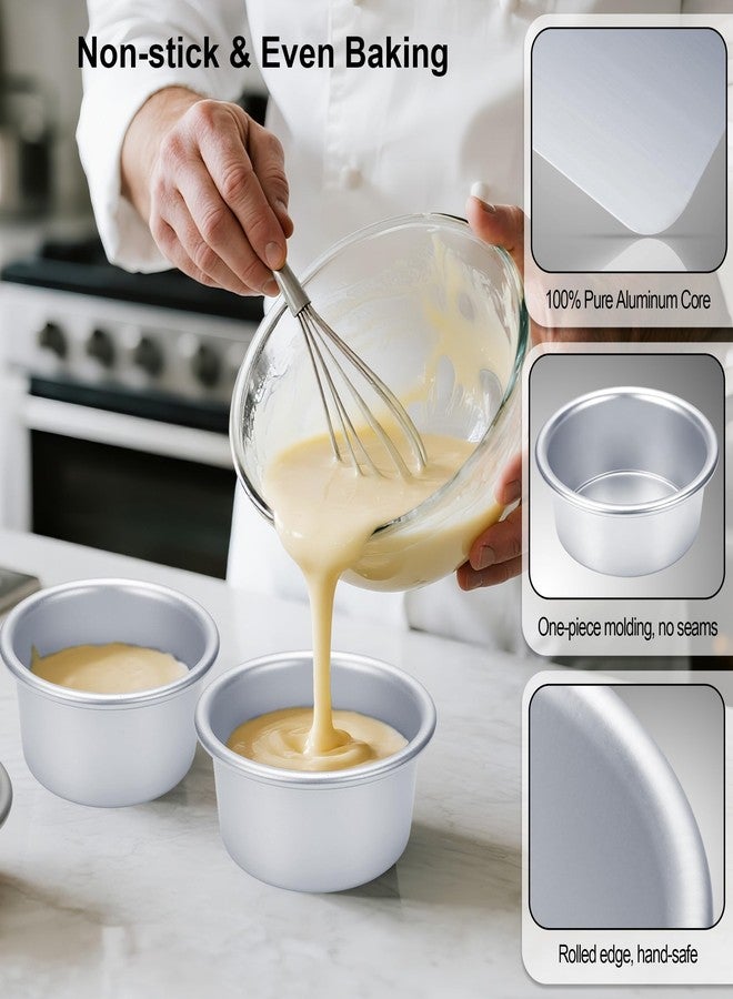 AWTBDP 6 Inch Cake Pans Set of 2, Small Cake Pans With 60PCS Parchment Paper for Birthday Smash Layer Cakes, No-Stick Round Cake Pans for Home Kitchen, Aluminum Pans & 6 X 3 Inch, Heavy Duty & Oven Safe - Image 3