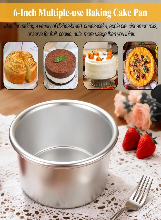 AWTBDP 6 Inch Cake Pans Set of 2, Small Cake Pans With 60PCS Parchment Paper for Birthday Smash Layer Cakes, No-Stick Round Cake Pans for Home Kitchen, Aluminum Pans & 6 X 3 Inch, Heavy Duty & Oven Safe - Image 5