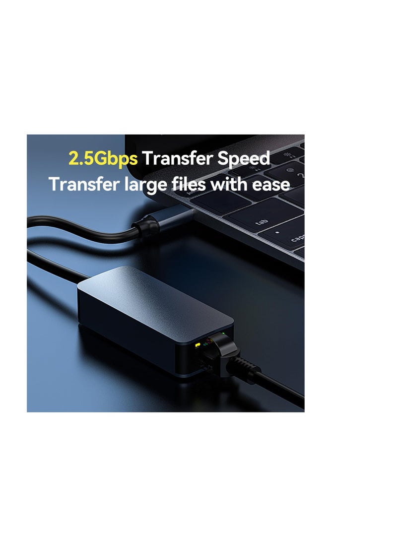 Terabyte High-Speed USB C to 2.5G Ethernet Adapter | Type C to RJ45 Wired Network Converter | Compatible with MacBook, Surface Pro, iPad Pro 2024, Switch, PS5, XPS15/13, Huawei P60,  - Image 2