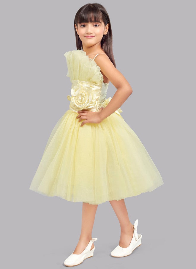PinkChick فستان تول أصفر مزخرف مناسب للفتيات - Image 4