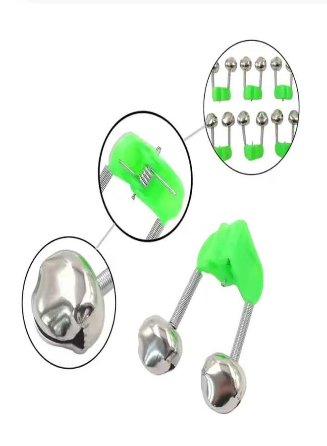 RAJry 5 Pcs Alarm Fishing Rod Alarm Loud Dual Alert Bells Fishing Bait Lure Twin Bell Ring - Image 3