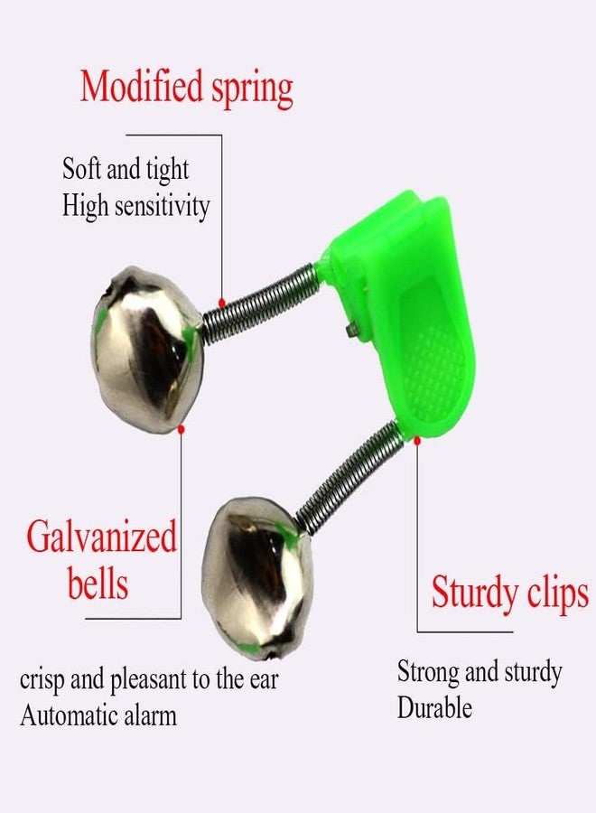 RAJry 5 Pcs Alarm Fishing Rod Alarm Loud Dual Alert Bells Fishing Bait Lure Twin Bell Ring - Image 2