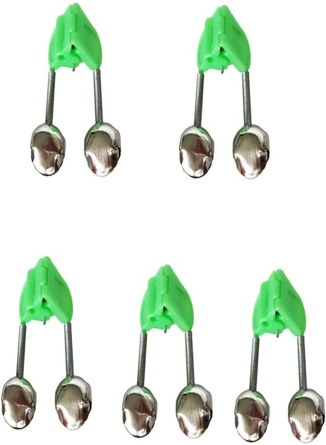 RAJry 5 Pcs Alarm Fishing Rod Alarm Loud Dual Alert Bells Fishing Bait Lure Twin Bell Ring - Image 1