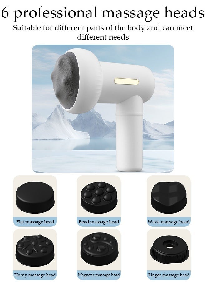 Arabest Handheld massager Deep Tissue Percussion Electric Muscle Massager, Portable Handheld Ultra-Quiet Brushless Motor, Relieves Tension, Including 6 Heads  - Image 5