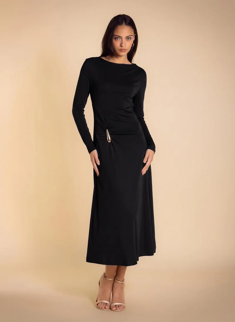 SHAPES FITTED MIDI DRESS