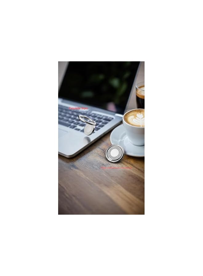 Green Tiger 360° Rotatable Metal Finger Stand with Strong Magnet for Car Mount - Fits Most Phones & Cases(Silver) - Image 5