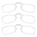 ThinOptics Readers Rectangular Reading Glasses 3 PackClear 44mm 15 - Image 1