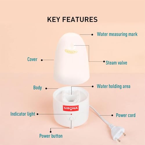 Sirona Electric Menstrual Cup Steam Sterilizer - Pack of 1 | Easy & Effective Cup Sterilization | Hassle-Free Menstrual Hygiene | Kills 99% Germs in 8 Minutes | Reusable | BPA Free | Auto Power Off - Image 5