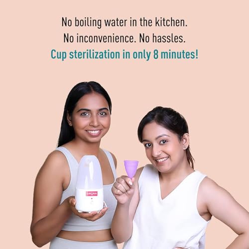 Sirona Electric Menstrual Cup Steam Sterilizer - Pack of 1 | Easy & Effective Cup Sterilization | Hassle-Free Menstrual Hygiene | Kills 99% Germs in 8 Minutes | Reusable | BPA Free | Auto Power Off - Image 4