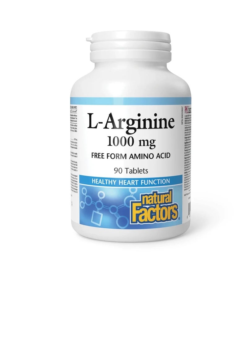 Natural Factors L-Arginine 1000 Mg 90 Tablets