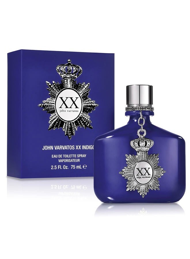 John Varvatos Men's Cologne by John Varvatos, XX Indigo, 2.5 Fl Oz Eau de Toilette EDT Spray - Image 1