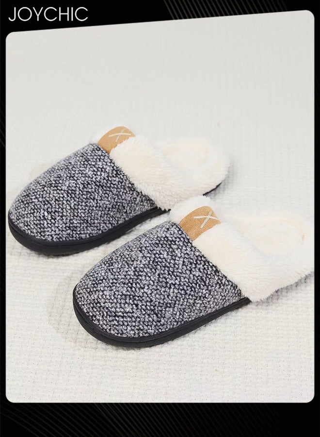 Joychic Autumn and Winter Warm Non-slip Bedroom Slipper for Women and Men Indoor Outdoor Windproof - Image 2