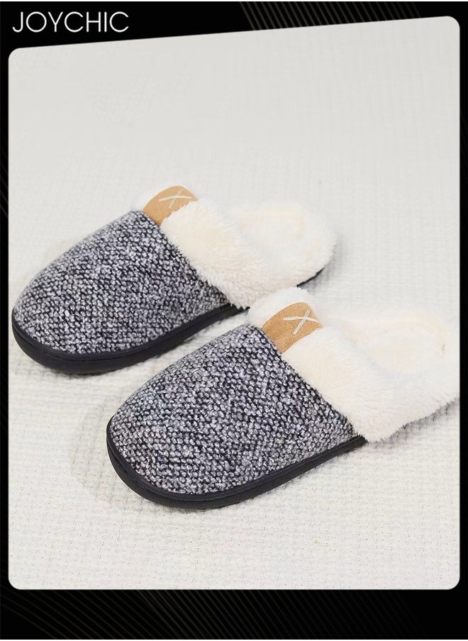 Joychic Autumn and Winter Warm Non-slip Bedroom Slipper for Women and Men Indoor Outdoor Windproof  - Image 1