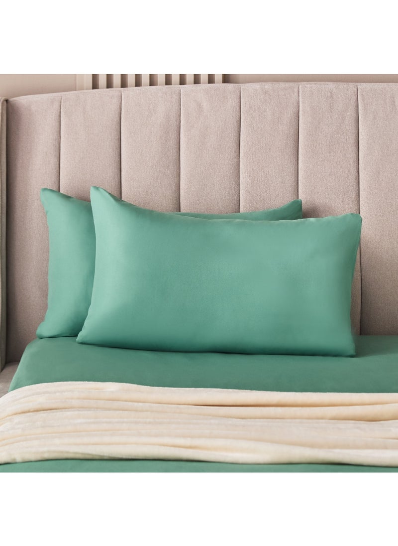 Home Box - Derby 2-Piece Solid Microfiber Pillowcase Set 70 x 45 cm - Image 1