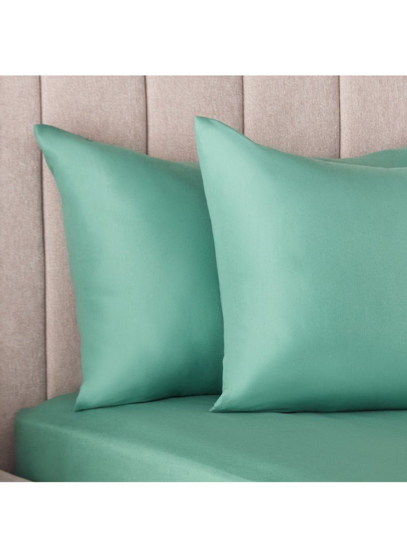 Home Box - Derby 2-Piece Solid Microfiber Pillowcase Set 70 x 45 cm - Image 1