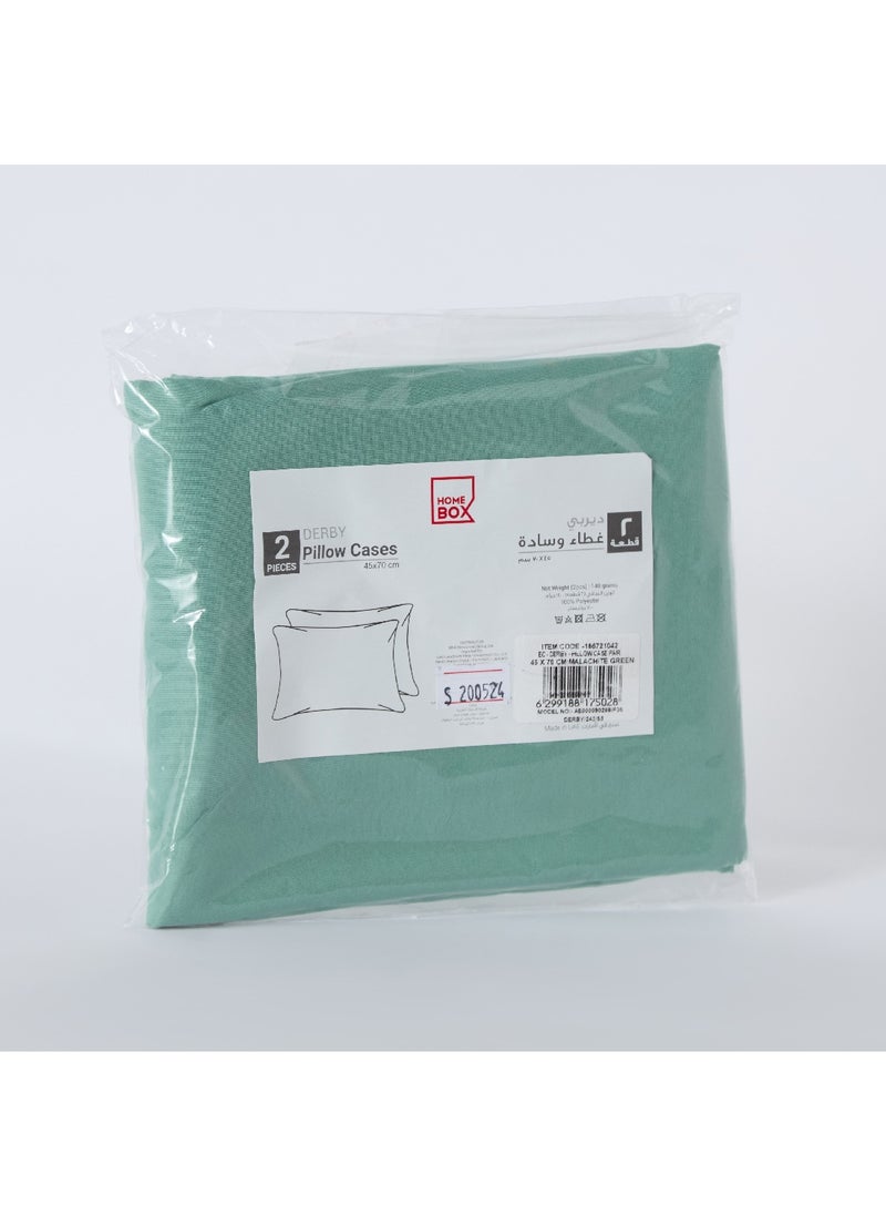 Home Box - Derby 2-Piece Solid Microfiber Pillowcase Set 70 x 45 cm - Image 1