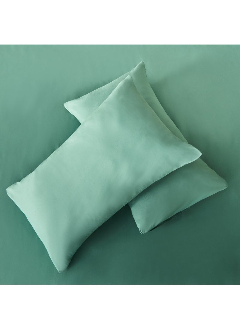 Home Box - Derby 2-Piece Solid Microfiber Pillowcase Set 70 x 45 cm - Image 1