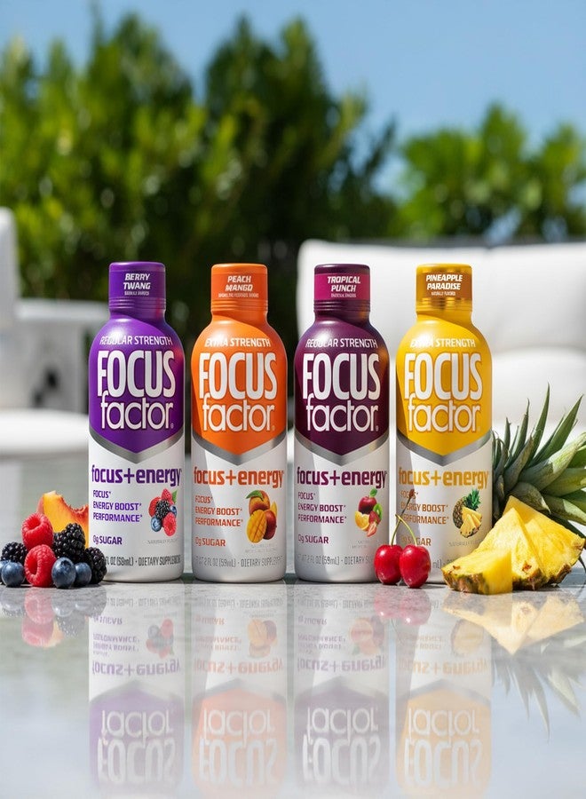 Focus Factor Extra Strength Focus + Energy Shots - 12 x 2oz Bottles (Pineapple Paradise Flavor) - Powered by Nootropics with Caffeine, L-Theanine, Ginkgo, Bacopa, L-Tyrosine, Alpha GPC - Image 5