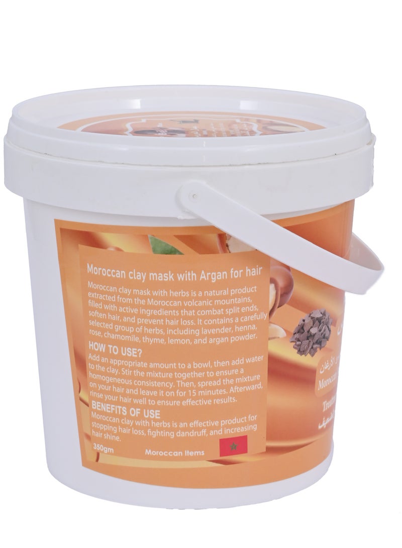 active max Moroccan Natural  Mud Mask With Pure Herb and Argan for Weak Hair  350 g - Image 2