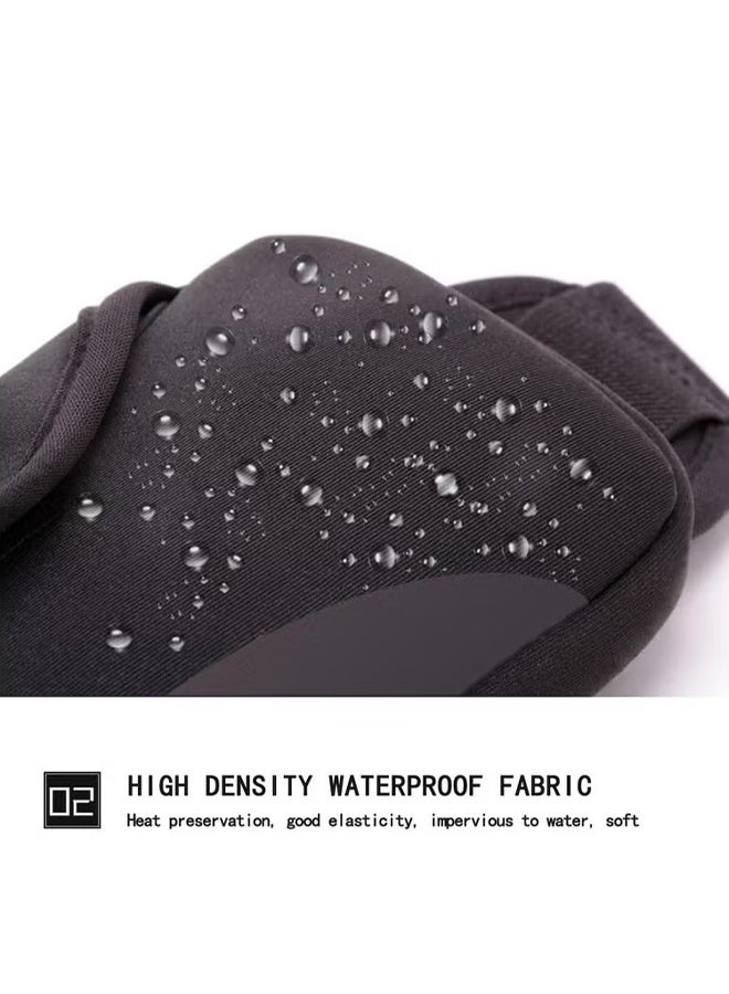 HY Adjustable Waist Pack, Running Belt Bag for Hiking, Cycling, Jogging - Phone Holder for Men, Women (Black) - Image 2