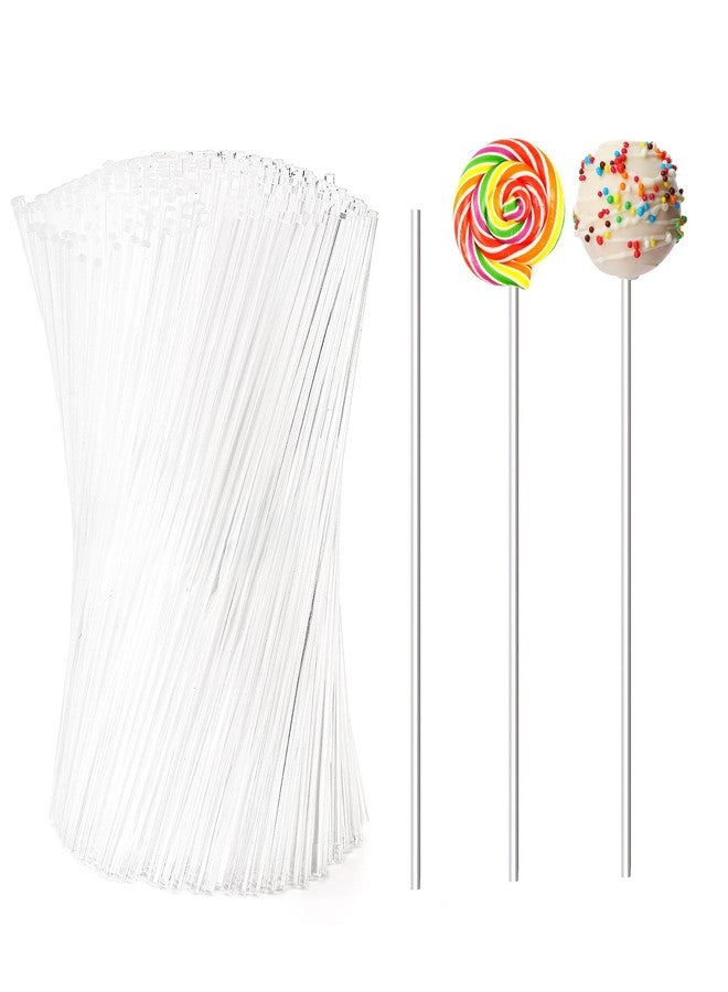 Frcctre 500 Pack Acrylic Lollipop Sticks, 6 Inch Clear Cake Pops Sticks Reusable Candy Sticks Treat Sticks for Cake Pops Cupcake Toppers Candy Dessert Chocolate Cookies - Image 1