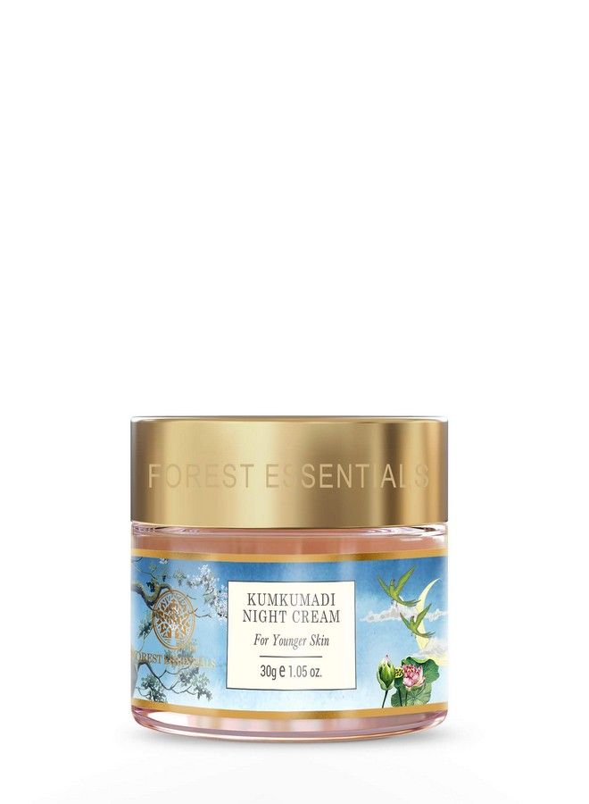 Forest Essentials Kumkumadi Night Cream|Designed for Younger Skin|Unisex Face Cream|30 g - Image 1