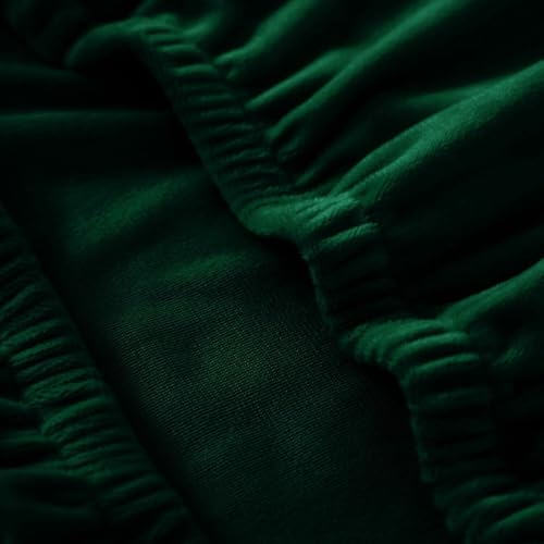 Outlay Home Spandex Dining Chair Covers, Solid Plain Stretchable, Set of 6, Standard Size (Green) - Image 5