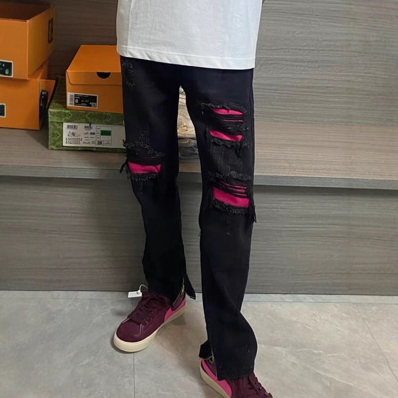 Unisex Classic Denim Jeans Loose Fit Daily Outdoor Wear - Image 2