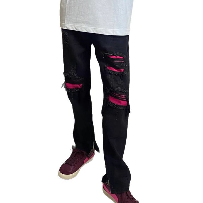 Unisex Classic Denim Jeans Loose Fit Daily Outdoor Wear - Image 1
